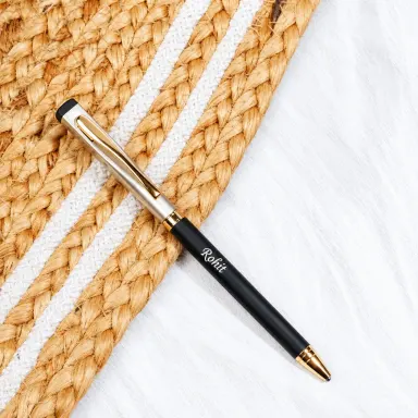 Personalized Black & Gold Name Pen