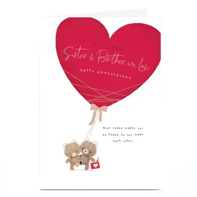 Personalised Anniversary Card with Names & Custom Message