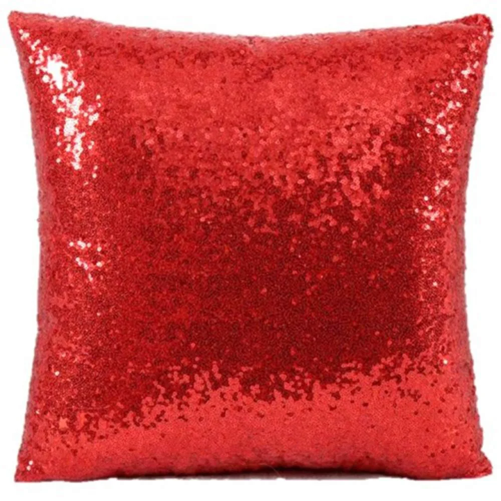 Personalized Red Magic Sequin Photo Cushion (16x16 Inch) - Image 3