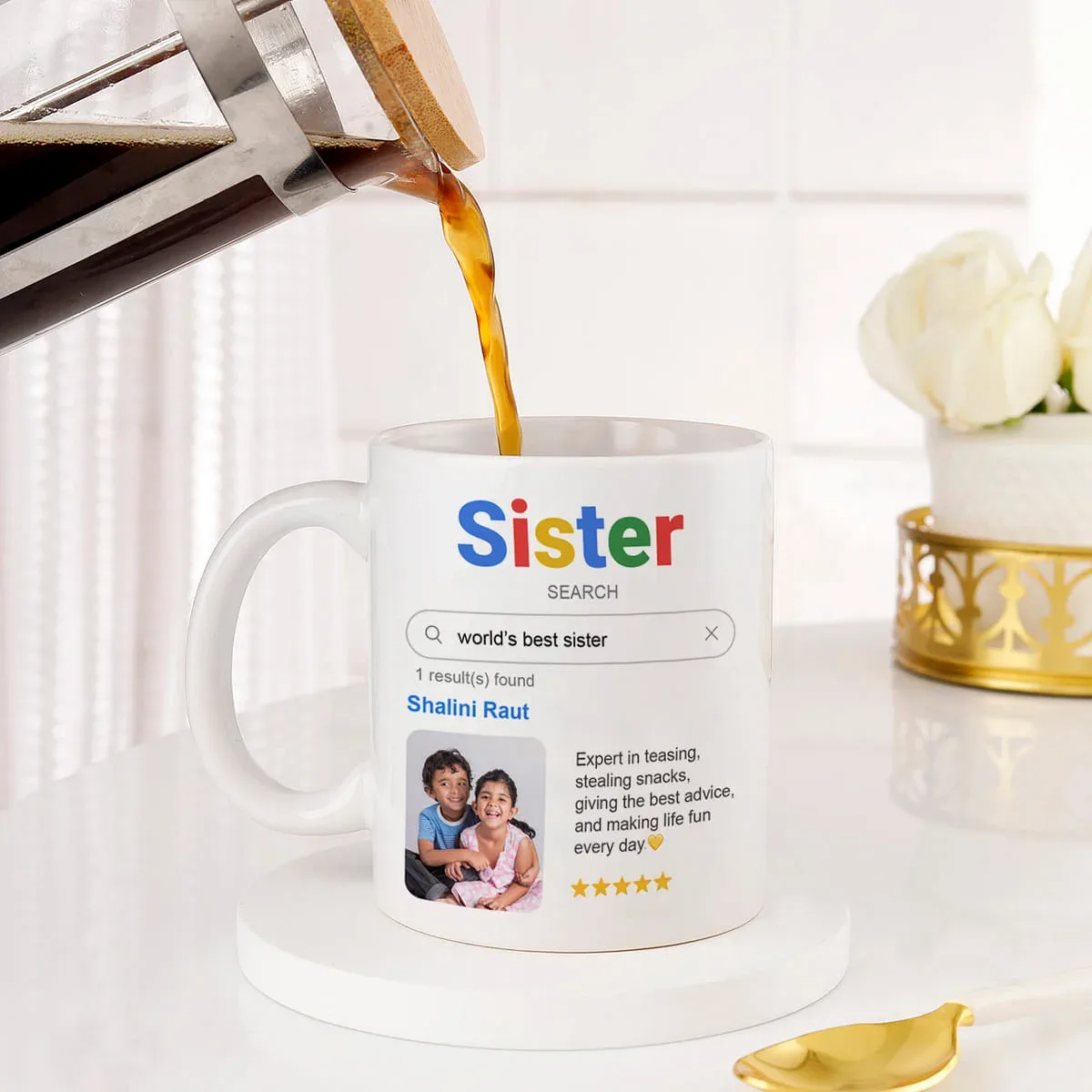 Sister Love Personalized Mug - product view 2