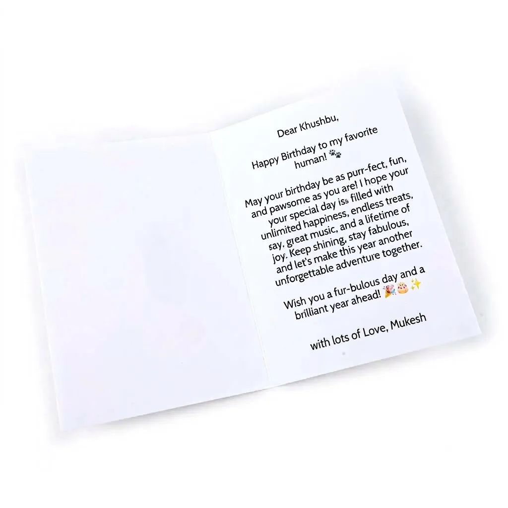 Luxury Personalized Birthday Card - "To A Special Friend On Her Birthday" - Image 2