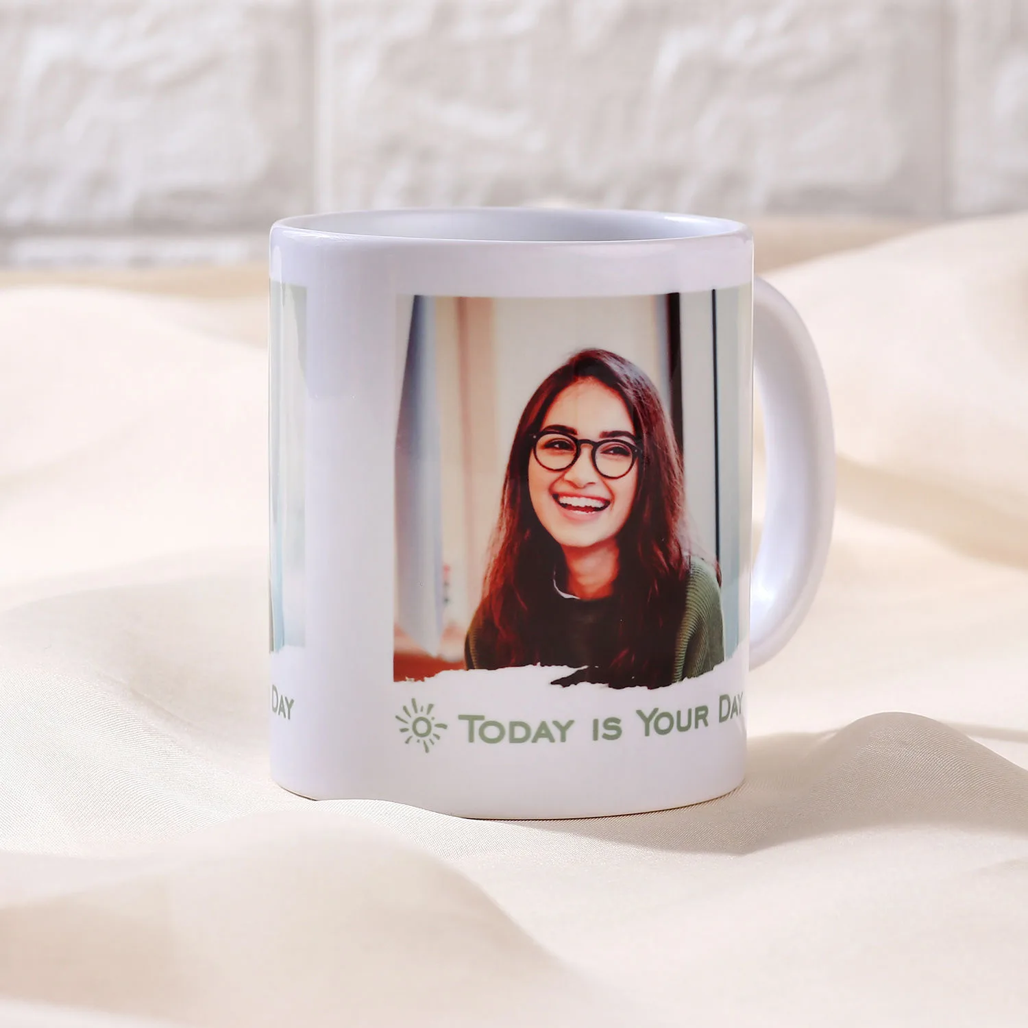 Personalised Photo Printed White Ceramic Coffee Mug (325 ml) - product view 6