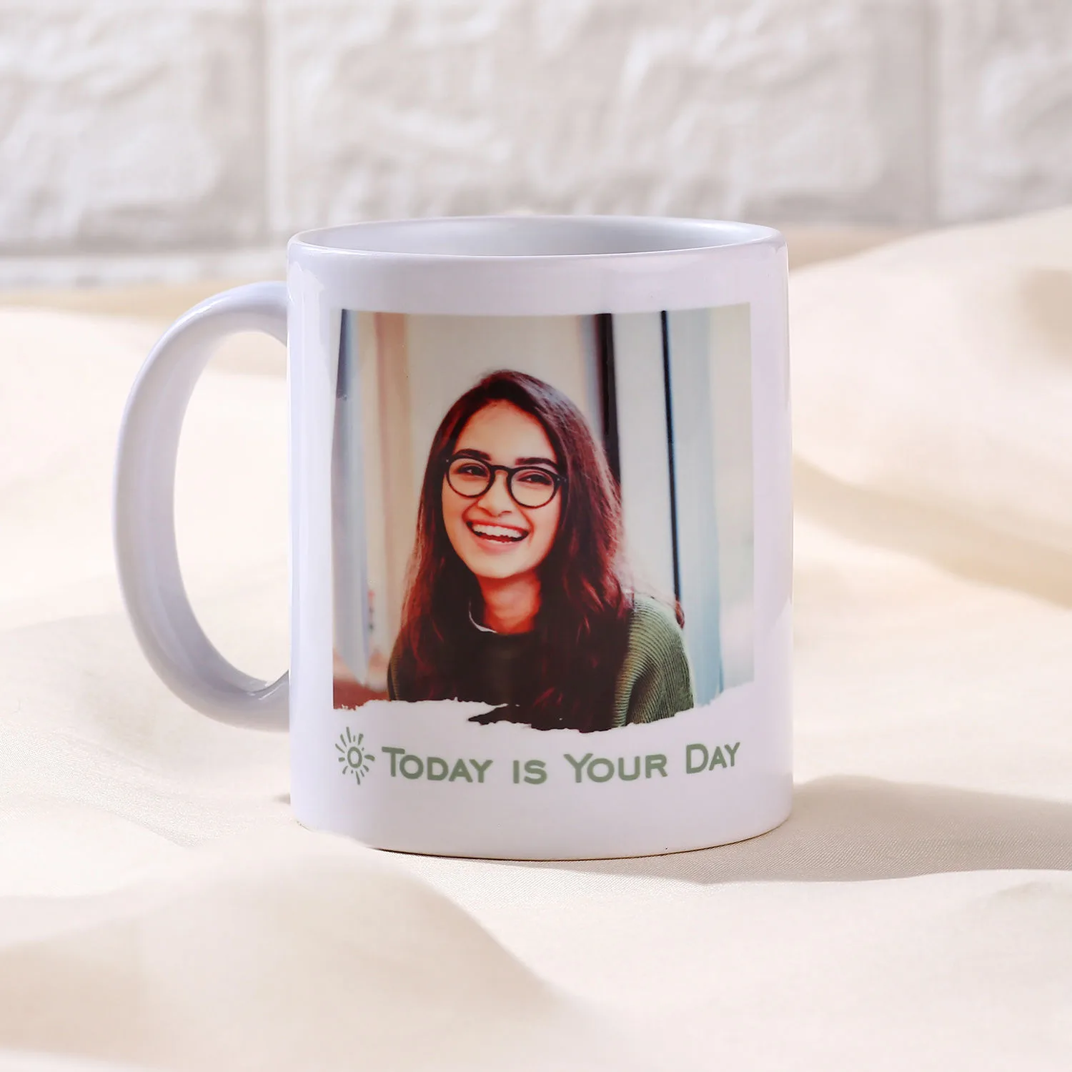 Personalised Photo Printed White Ceramic Coffee Mug (325 ml) - product view 7
