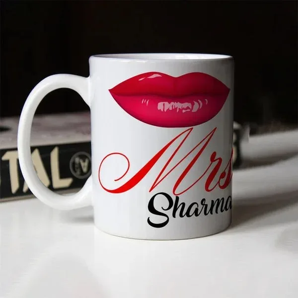 Personalized Mr. & Mrs. Couple Coffee Mugs – Custom Name Printed - Image 2
