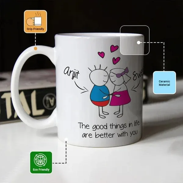 Personalized ‘Good Things Have Got Better’ Ceramic Mug - product view 2