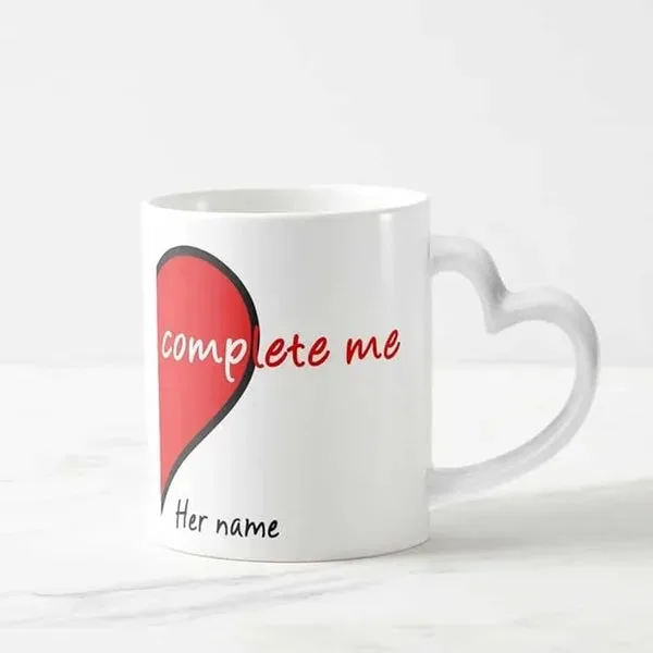 You Complete Me – Personalized Name Printed Couple Mug Set - Image 3