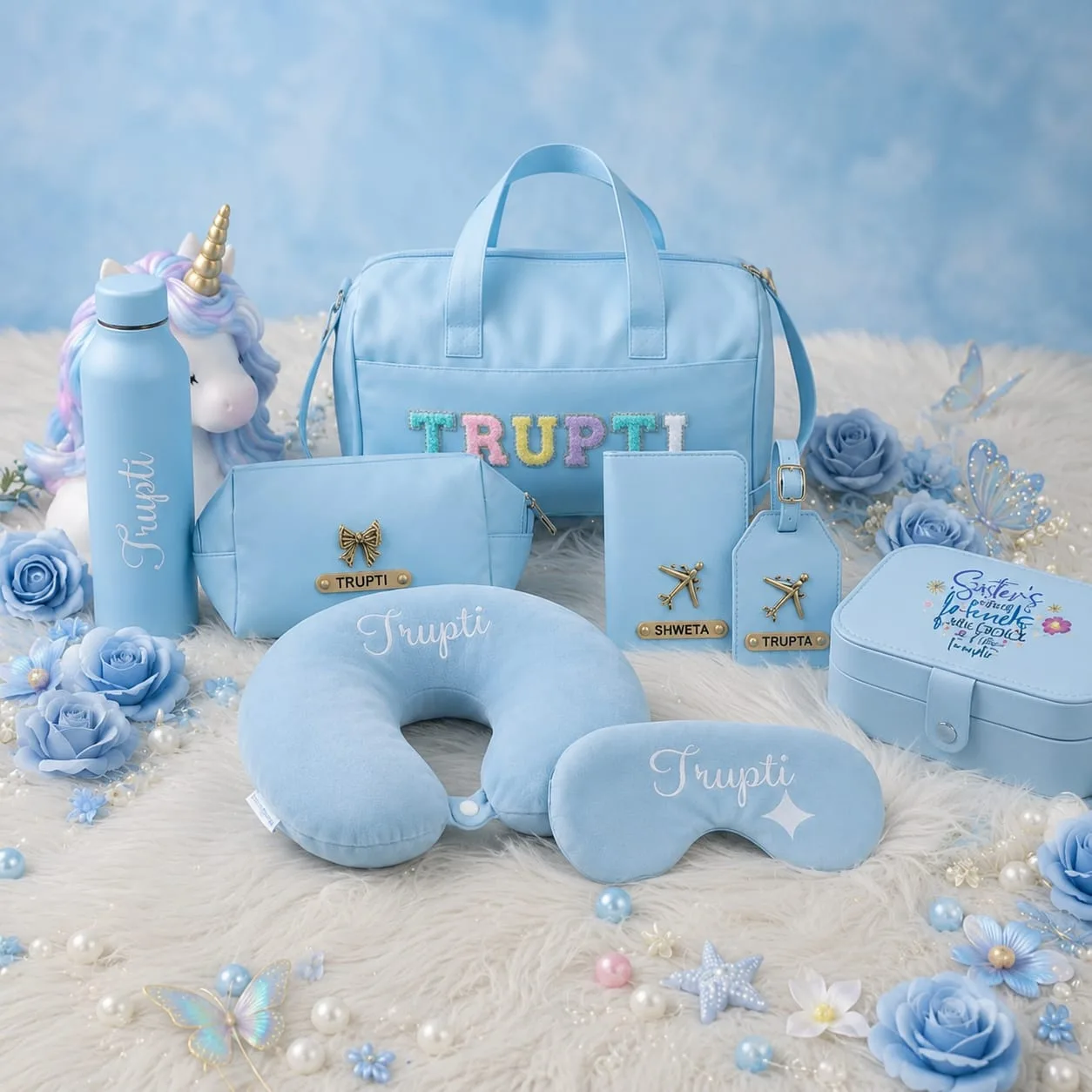 Personalized 8-Piece Travel Combo Set
