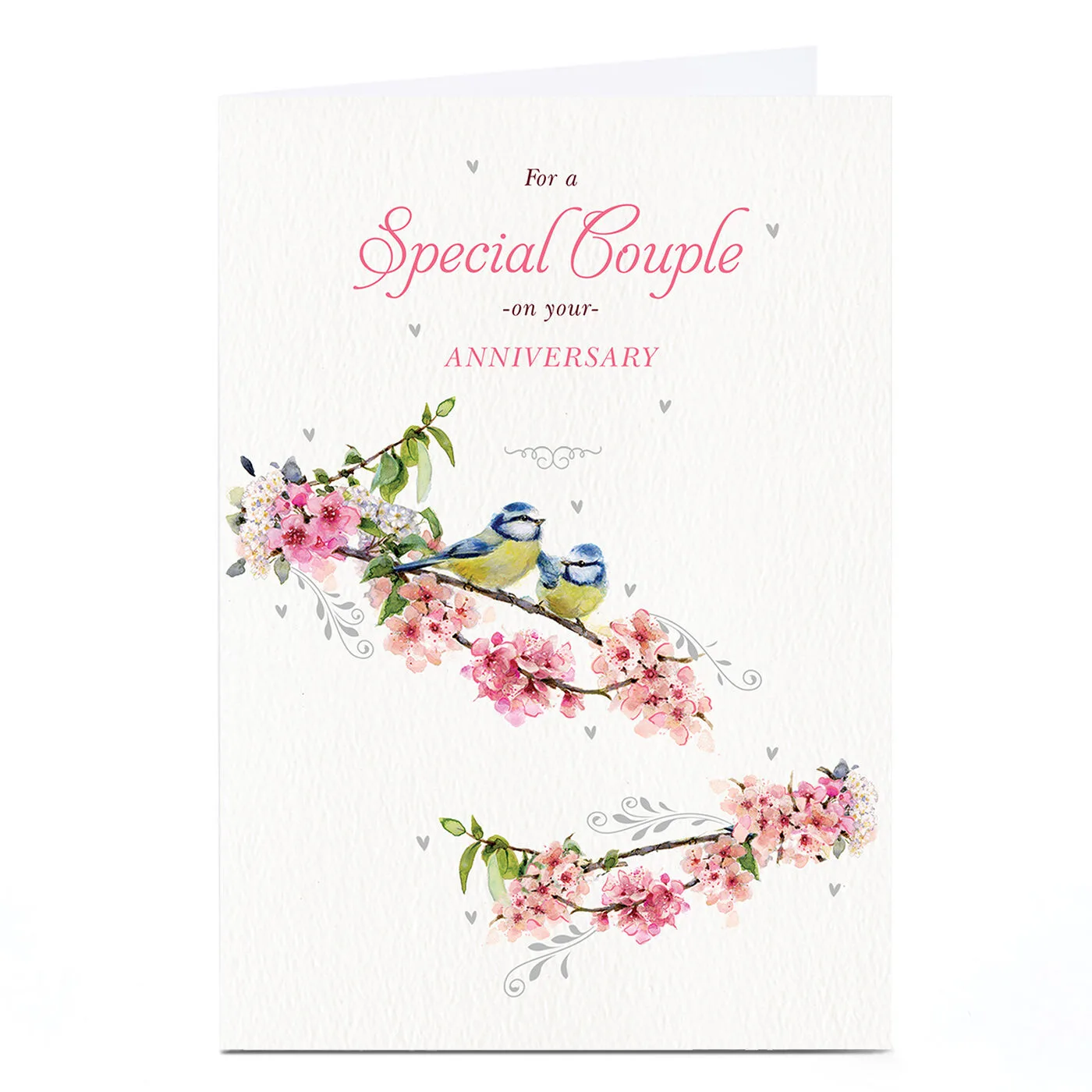 Anniversary Card – Blue Tits on Blossom, Special Couple
