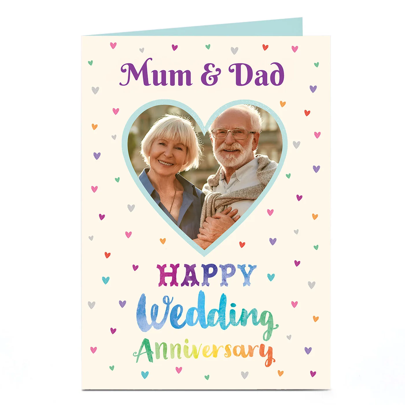 Personalised Photo Anniversary Card for Mum & Dad