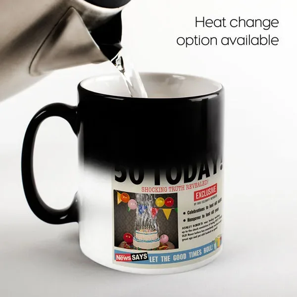 Personalised Mug - 50th Birthday News - Image 3