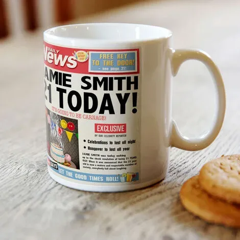 Personalised Mug - 21st Birthday News - Image 2