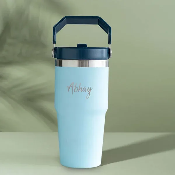 Personalized 600ml Stainless Steel Hydro Sipper Bottle with Handle – Hot & Cold - Image 2