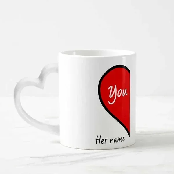 You Complete Me – Personalized Name Printed Couple Mug Set - Image 2