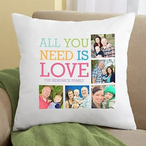 Personalized Photo Cushion - All You Need is Love