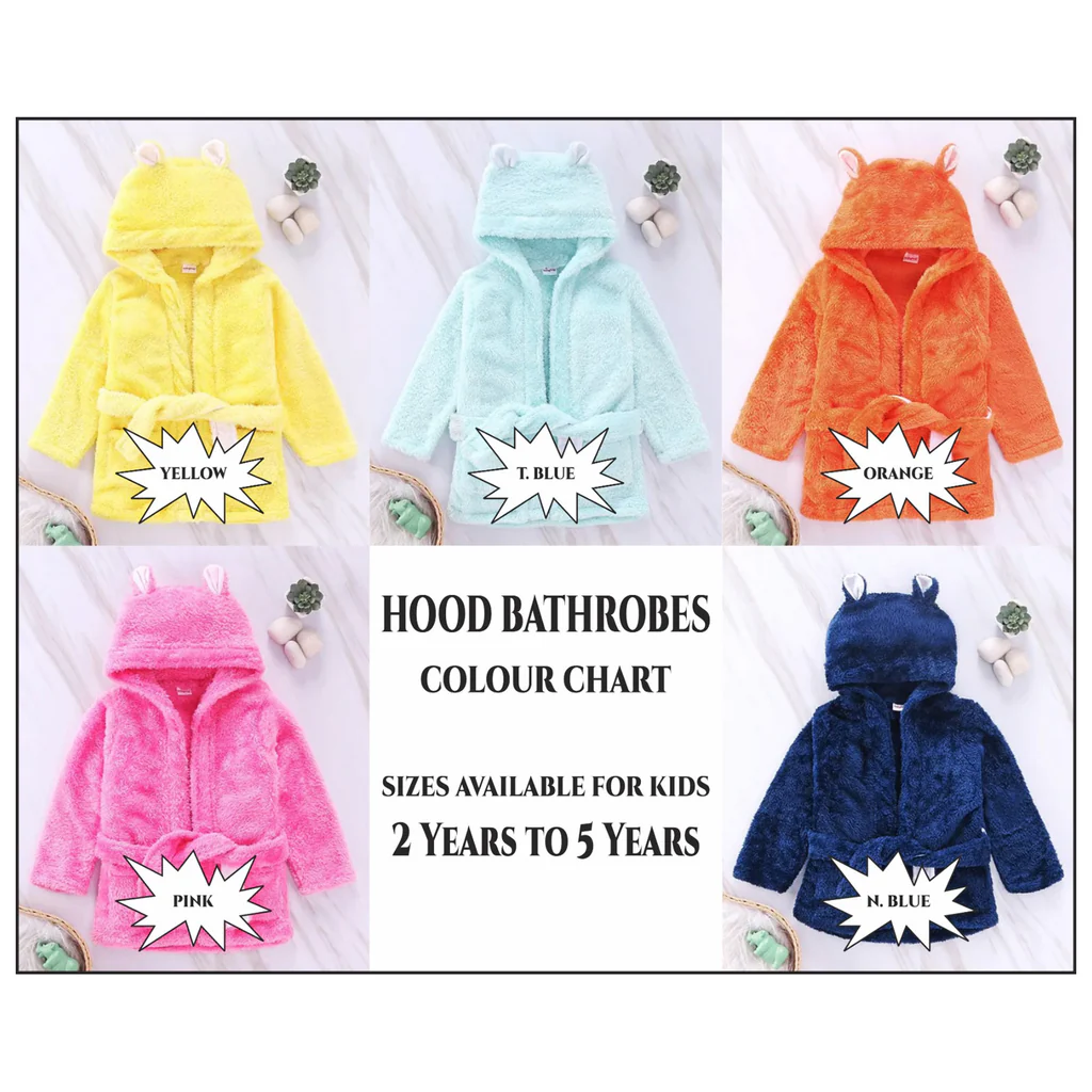 Flurry Hood Bathrobes for Kids - Premium Quality, Soft & Cozy Robes - Image 2