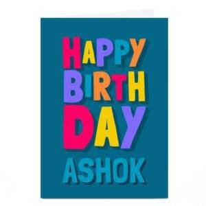 Personalised Birthday Card – Colourful Letters