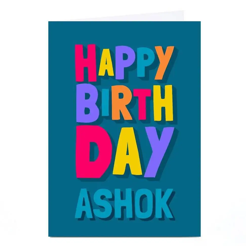 Personalised Birthday Card – Colourful Letters