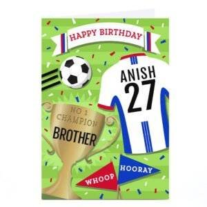 Personalised Birthday Card – Football Fan Favourite