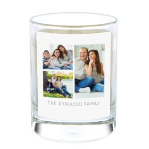Personalised Cashmere Scented Photo Candle – Add 3 Photos & Message